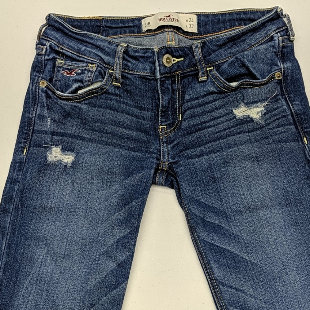 Women's Hollister Jeans Distressed 24x33 @cool